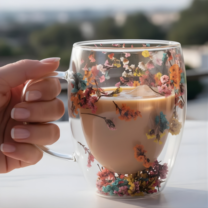 Çiçekli Bardak - 250ML