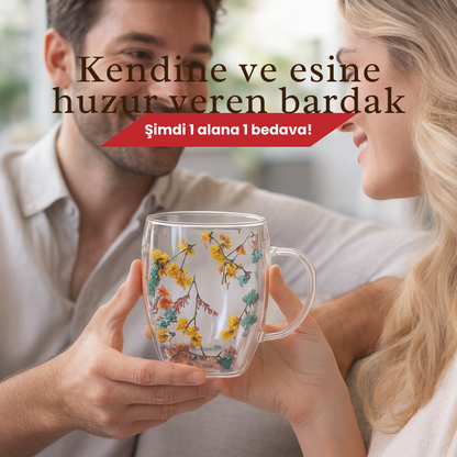 Çiçekli Bardak - 250ML